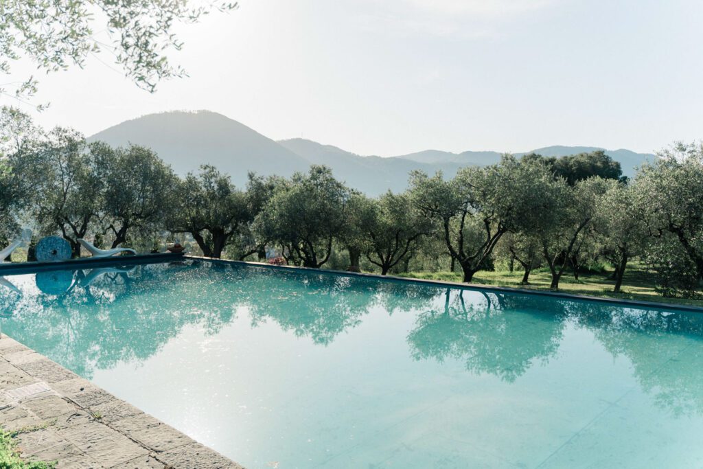 Private pool set amidst the gardens of Il Castellaccio.