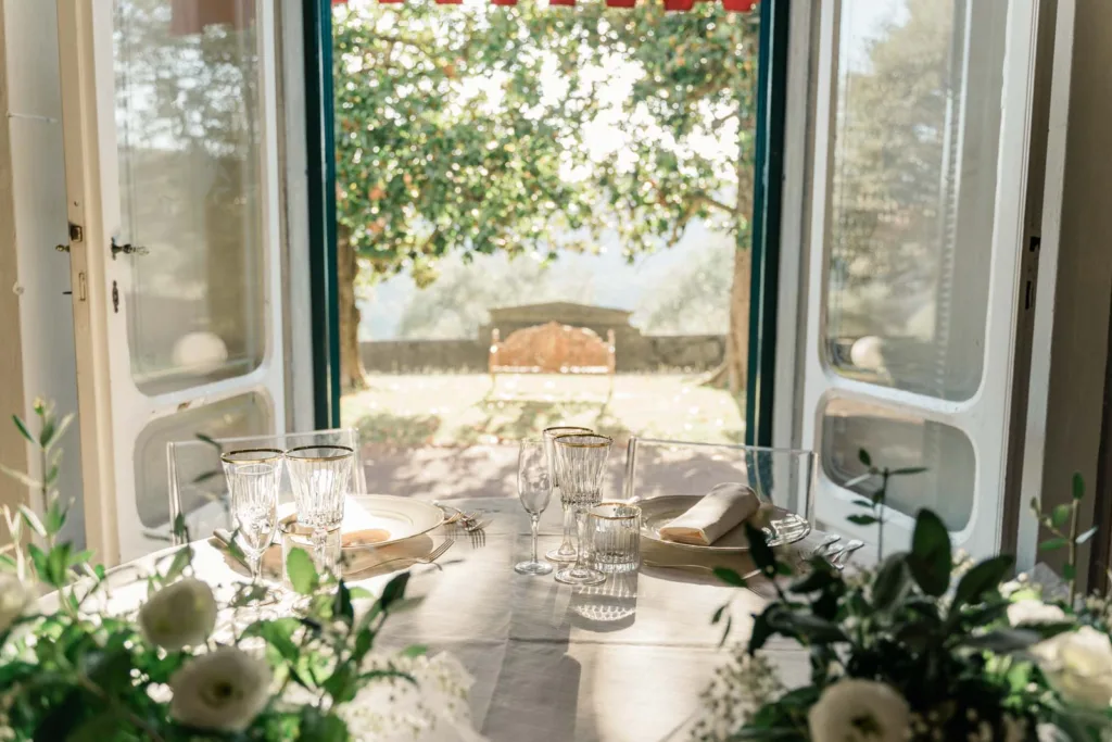 Exquisite fine dining at a Tuscany villa, a culinary delight for your wedding guests